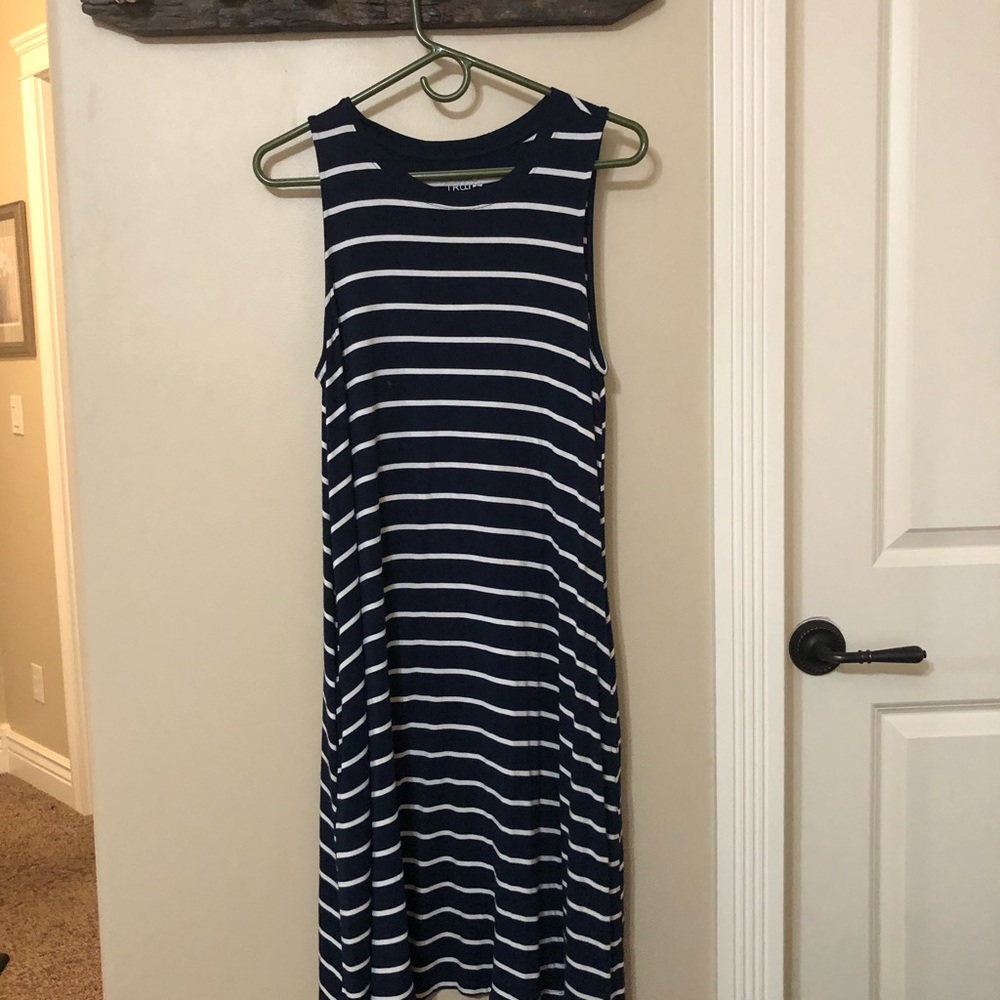 Blue striped sundress